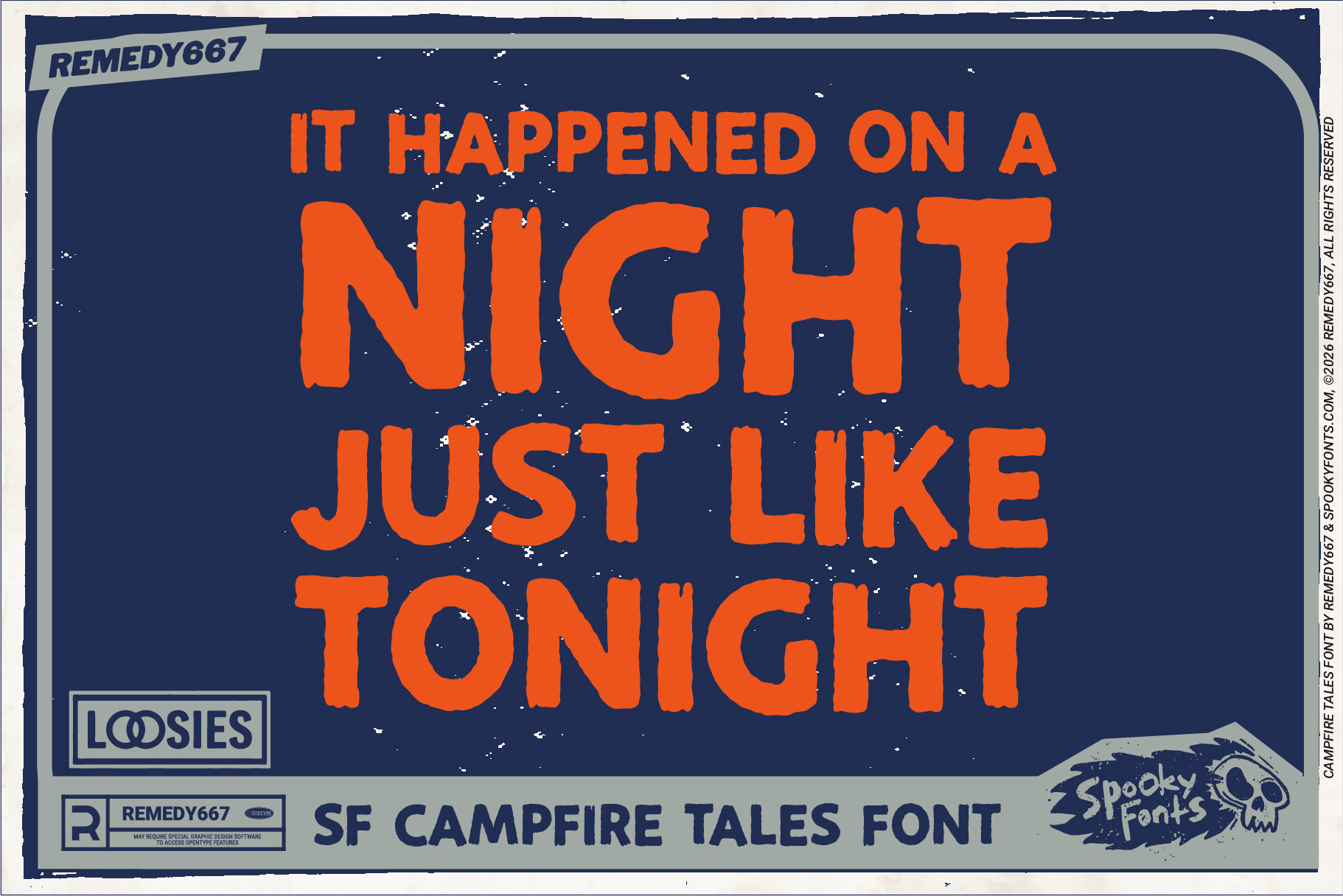 Campfire Tales - An Outdoorsy Font for Spooky Stories by Remedy667