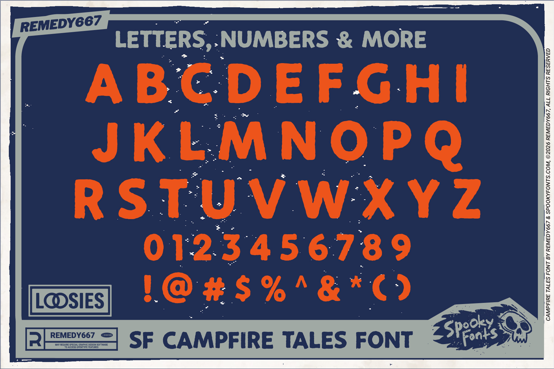 Campfire Tales - An Outdoorsy Font for Spooky Stories by Remedy667
