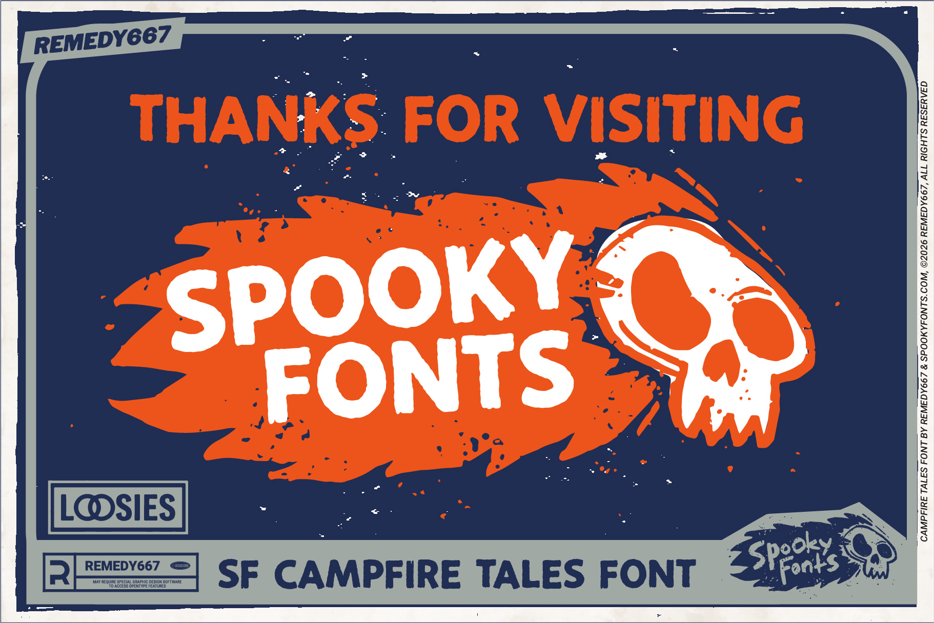 Campfire Tales - An Outdoorsy Font for Spooky Stories by Remedy667